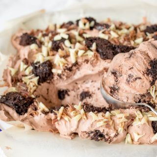 No-Churn Chocolate Cake Ice Cream