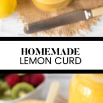 Collage pin of homemade lemon curd.