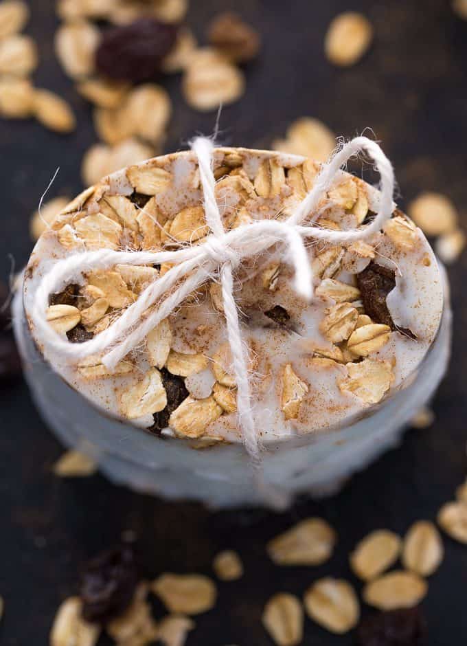 Oatmeal Raisin Goat's Milk Soap - This soap smells so good you'll almost want to eat it! Made with spicy blend of cinnamon and clove essential oil with oats and raisins. 