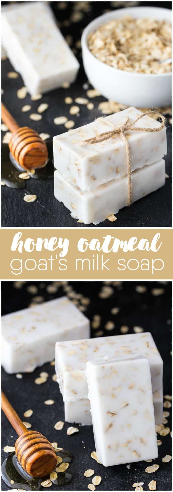 Honey Oatmeal Goat's Milk Soap - Your skin will feel amazing after washing with this simple DIY soap. Honey and oats are the perfect combination to combat dry, sensitive skin. 