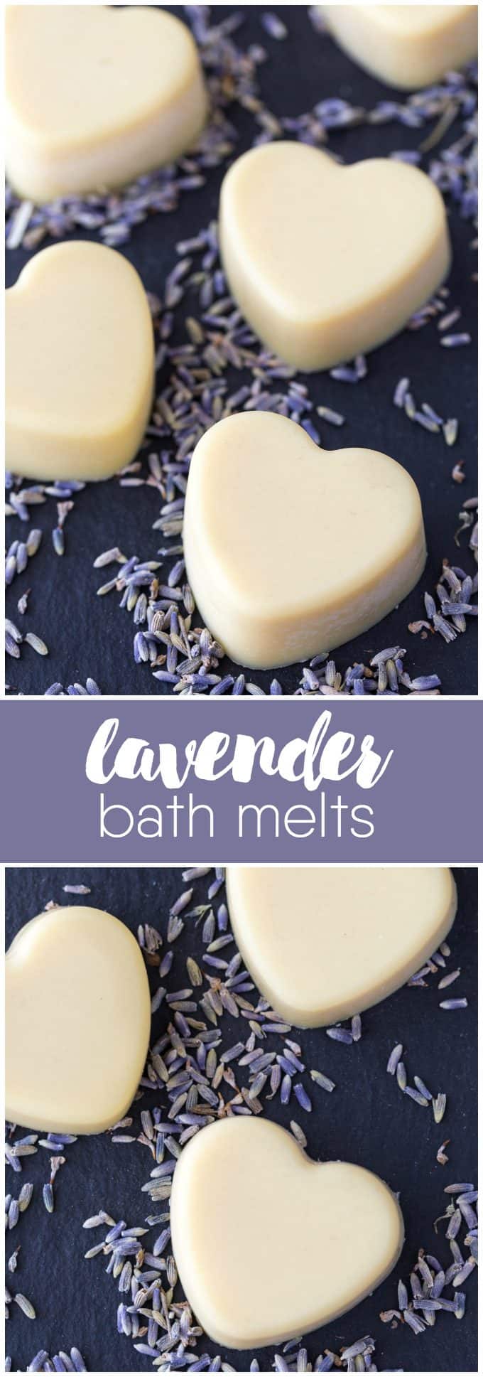 Lavender Bath Melts - Relax in a bath with the soothing scent of lavender! This easy DIY beauty recipe is only three ingredients and makes a wonderful gift.