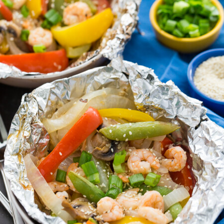 Grilled Sesame Shrimp & Veggies
