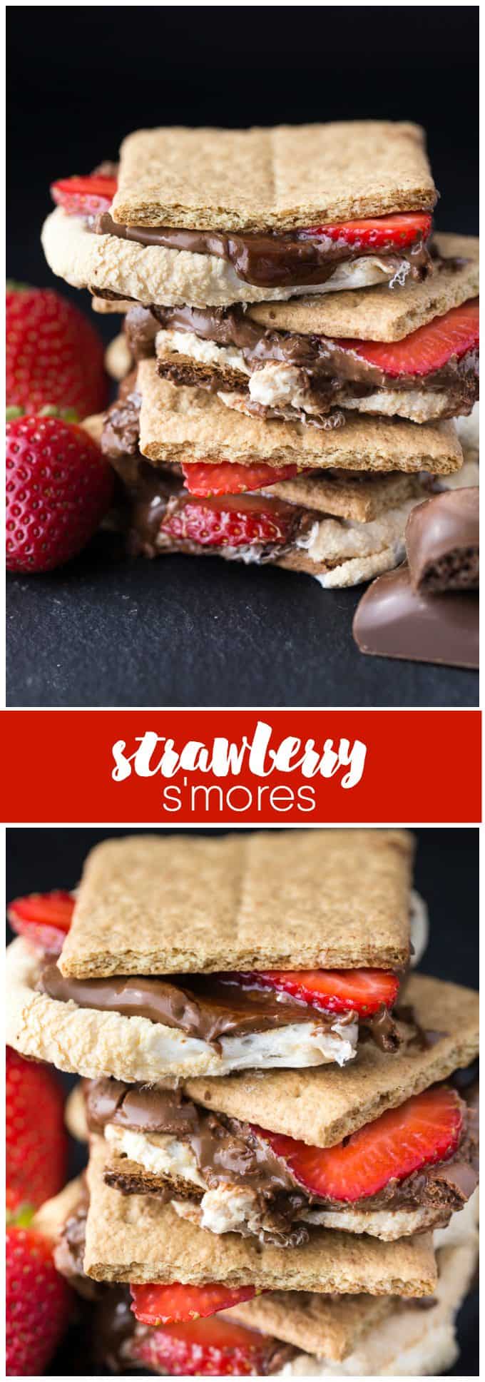 Strawberry S'mores - Ridiculously easy and delicious! Add some sliced strawberries to your next batch of s'mores for an extra burst of sweetness.