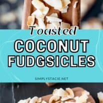 Toasted coconut fudgsicles collage pin.
