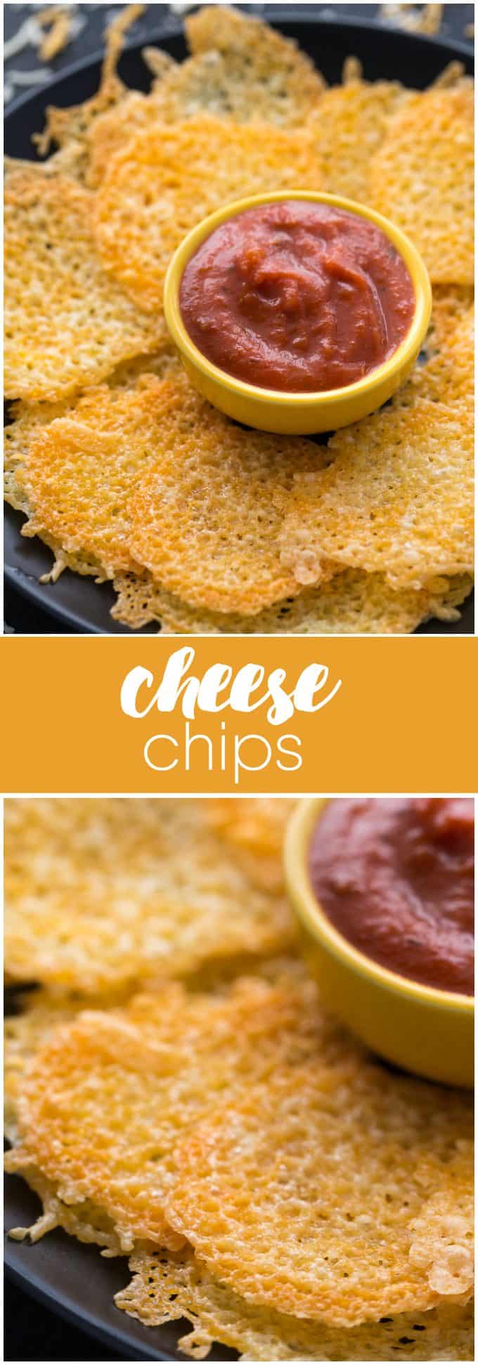 Cheese Chips - The best keto snack! Ditch the potatoes and dunk these crunchy low carb alternatives in all your favorite dips or enjoy them plain.