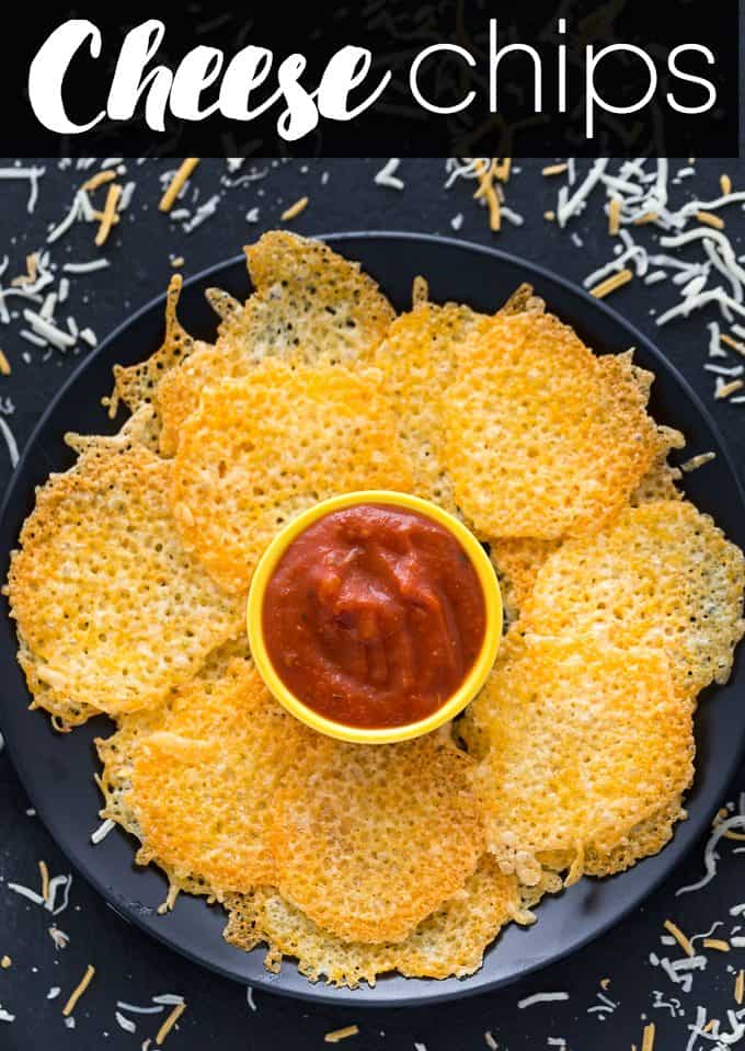 Cheese Chips - The best keto snack! Ditch the potatoes and dunk these crunchy low carb alternatives in all your favorite dips or enjoy them plain.