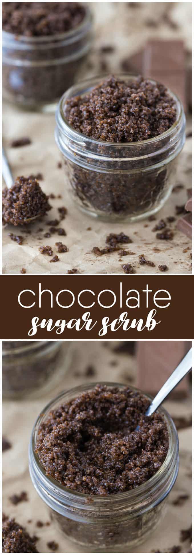 Chocolate Sugar Scrub - Luxurious and decadent! You may be tempted to eat this sweet scrub, but resist if you can. It feels amazing on your skin.