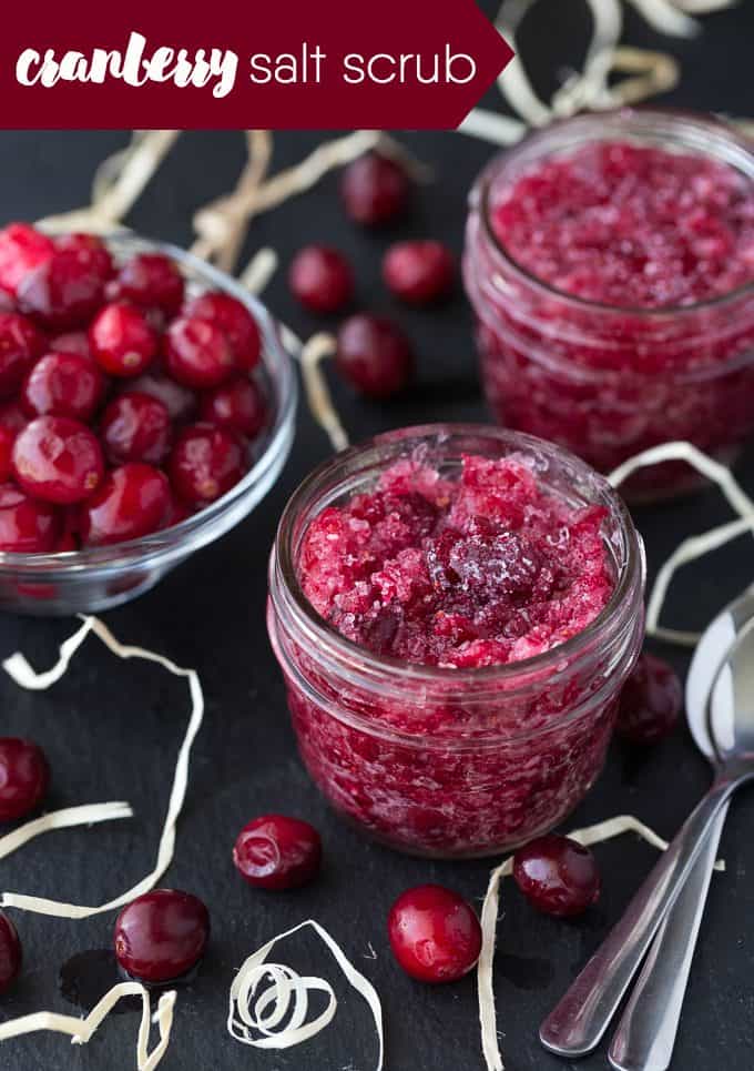 Cranberry Salt Scrub - Your feet will feel amazing after using this simple DIY beauty recipe!