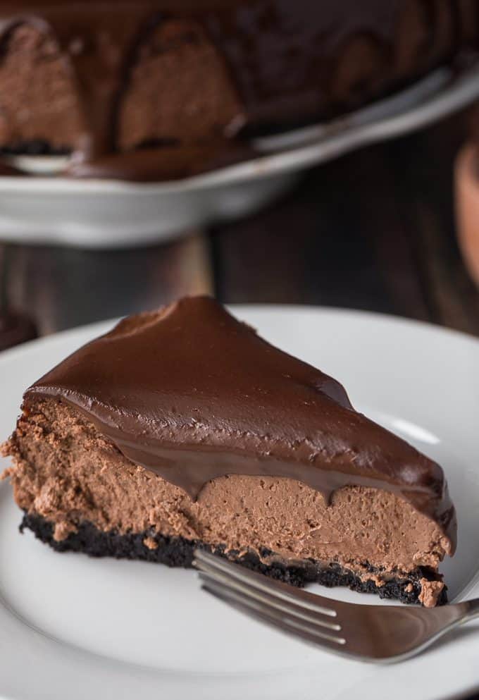 Saint Lucian Chocolate Cheesecake - Taste Saint Lucia from your own kitchen! Take a Caribbean getaway with this decadent chocolate cheesecake.