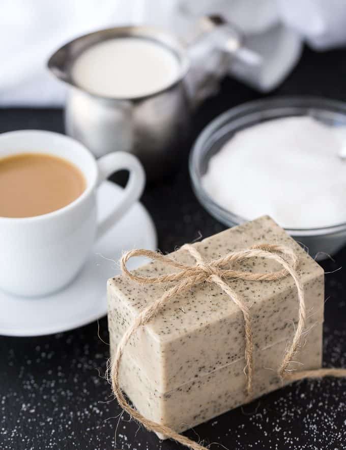 Vanilla Coffee Soap - Keep your coffee grounds from your morning coffee and whip up a batch of this lovely soap!