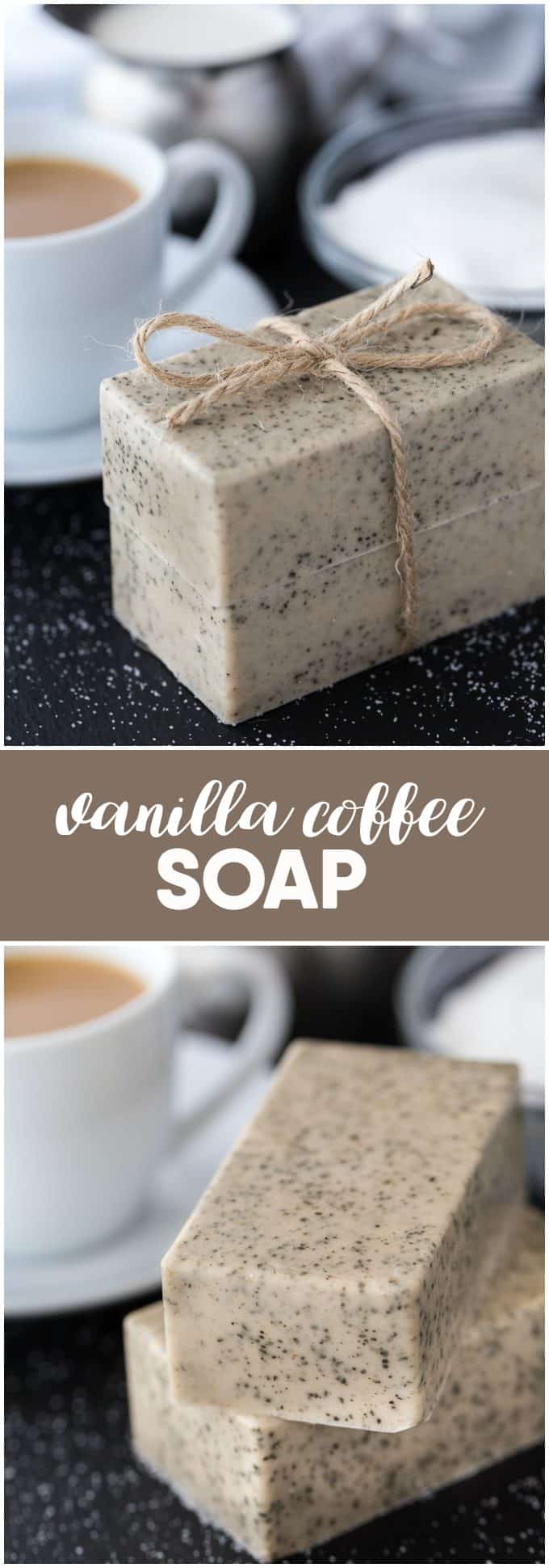 Vanilla Coffee Soap - Keep your coffee grounds from your morning coffee and whip up a batch of this lovely soap!