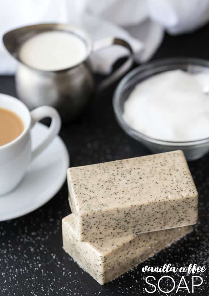 Vanilla Coffee Soap - Keep your coffee grounds from your morning coffee and whip up a batch of this lovely soap!