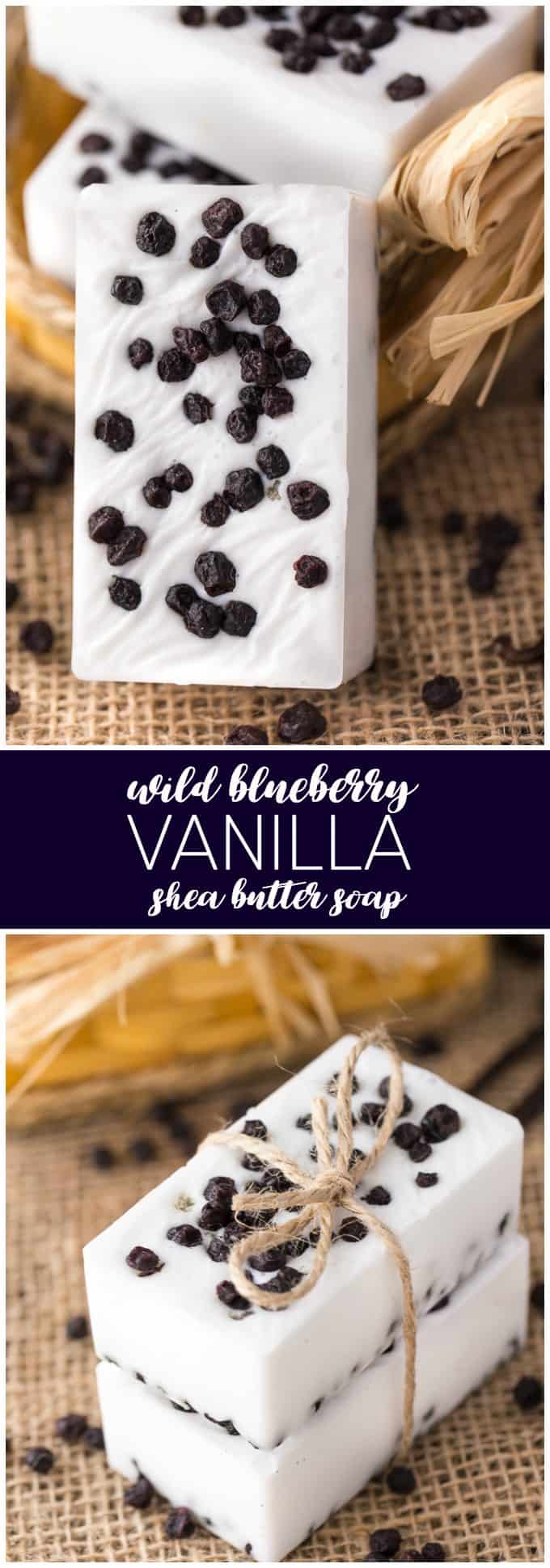 Wild Blueberry Vanilla Shea Butter Soap - Wild blueberries add a beautiful pop of colour to this sweet smelling soap! 