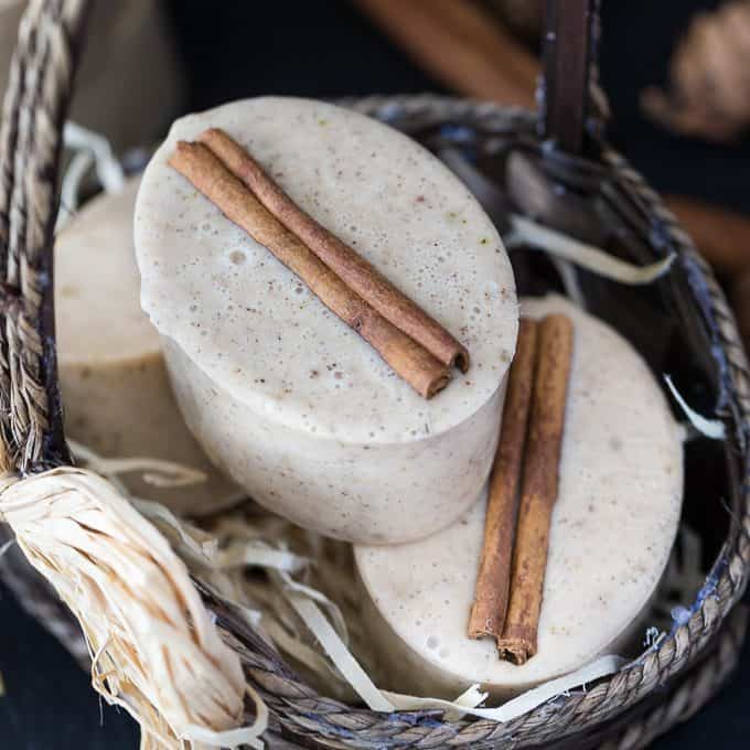 Apple Cinnamon Goat's Milk Soap - This beautiful soap smells like fall! It gives a rich lather and also makes a lovely DIY for someone special. 