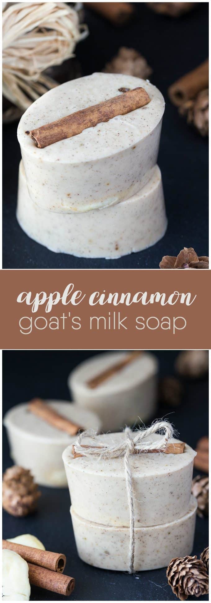 Apple Cinnamon Goat's Milk Soap - This beautiful soap smells like fall! It gives a rich lather and also makes a lovely DIY for someone special. 