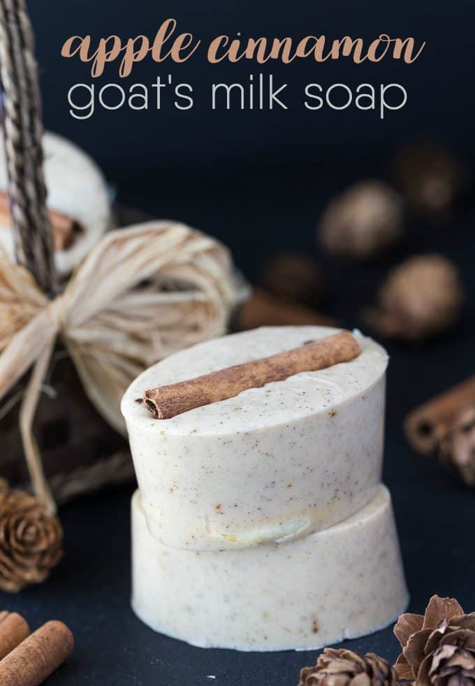 Apple Cinnamon Goat's Milk Soap - This beautiful soap smells like fall! It gives a rich lather and also makes a lovely DIY for someone special. 