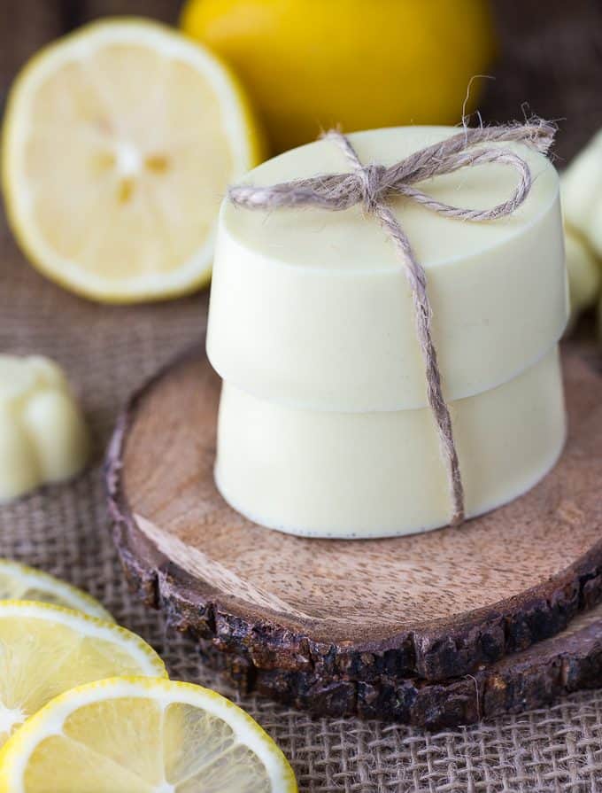 Lemon Shea Butter Soap - Creamy, smooth and fresh. This beautiful DIY soap leaves skin feeling so soft and makes a lovely homemade gift.