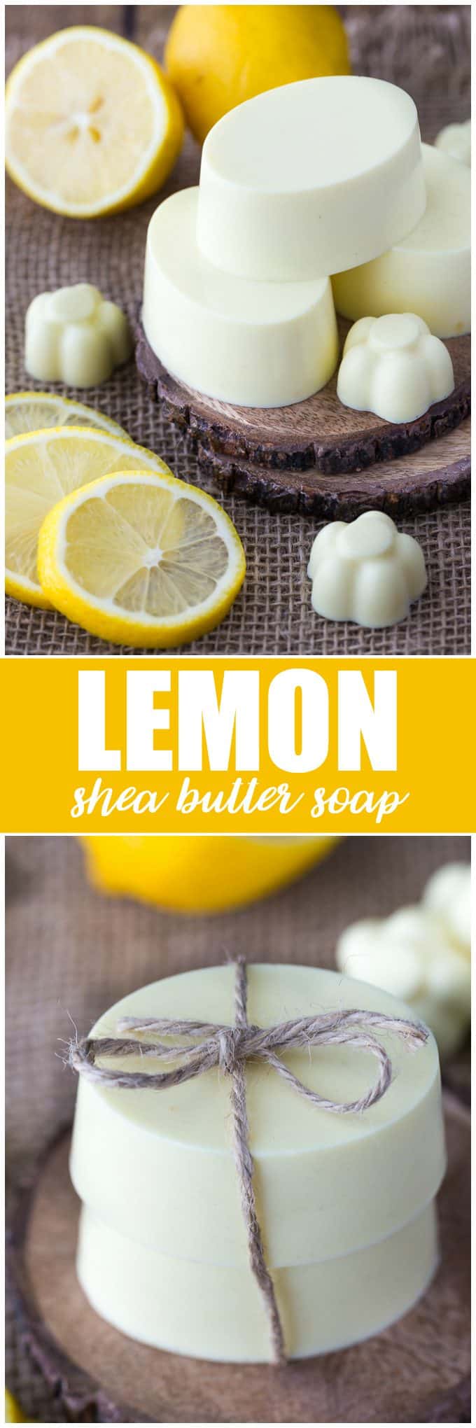 Lemon Shea Butter Soap - Creamy, smooth and fresh. This beautiful DIY soap leaves skin feeling so soft and makes a lovely homemade gift.