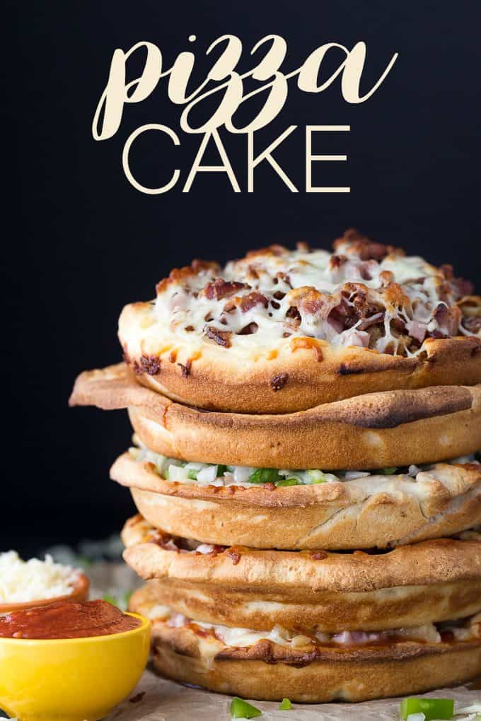 Pizza Cake - A pizza lover's dream! Every layer is a different flavor for when you can't decide between Meat Lovers and Canadian.