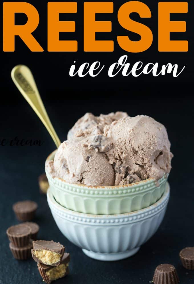 Reese Ice Cream - Peanut butter and chocolate lovers rejoice! This easy ice cream tastes as good as store bought.