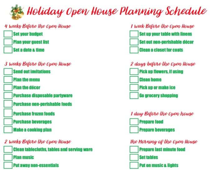 How to Plan a Holiday Open House - A step-by-step guide on how to plan a holiday open house this Christmas season with a free planning printable checklist to keep you organized.