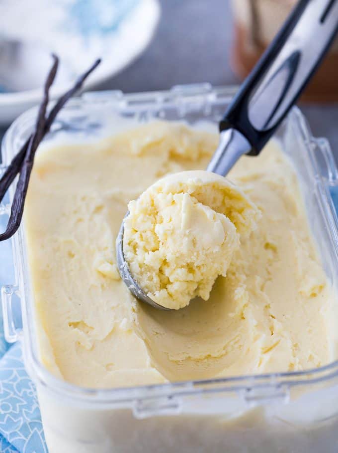 Vanilla Bean Ice Cream - I scream for vanilla beans! Get that authentic sweet flavor with this ice cream recipe.