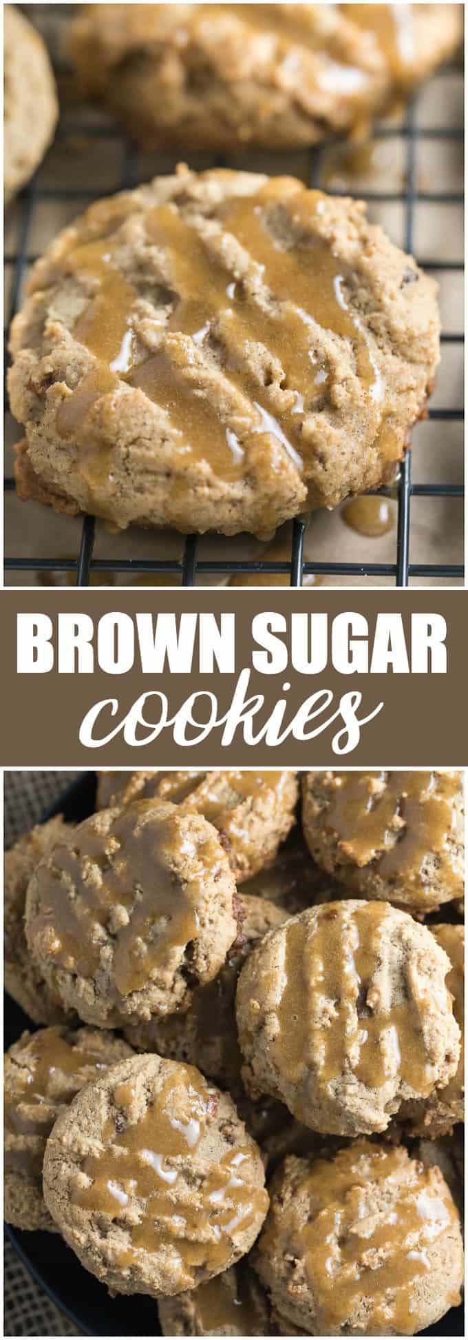 Brown Sugar Cookies - A delicious spin on the traditional with a sugary glaze! Perfect for the holidays or a weekend treat.