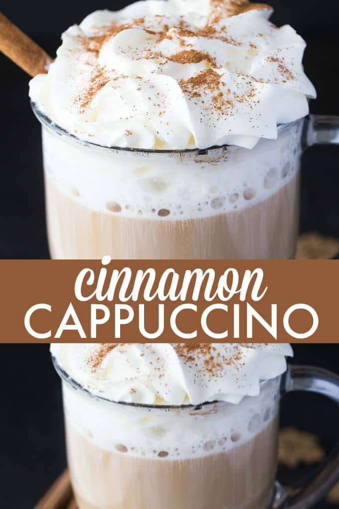 Cinnamon Cappuccino - Topped with whipped cream, the warm cinnamon and coffee flavours will warm you from the inside out. 