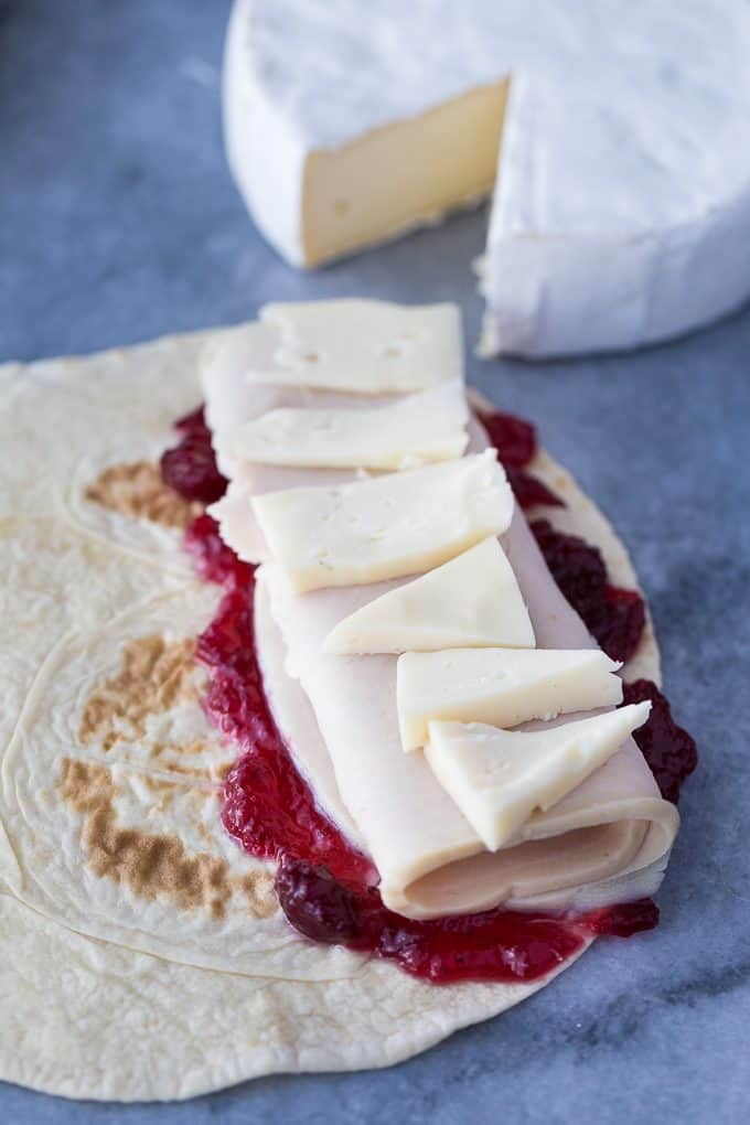 Turkey, Cranberry & Brie Quesadillas - A simple lunch or snack that takes only minutes to prepare! 
