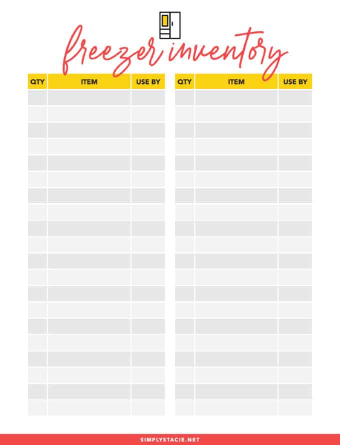 Kitchen Inventory Printables Simply Stacie