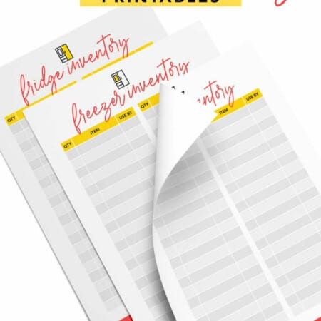 Kitchen Inventory Printables - These free printables will help with meal planning and grocery shopping. It includes a pantry, fridge and freezer inventory.