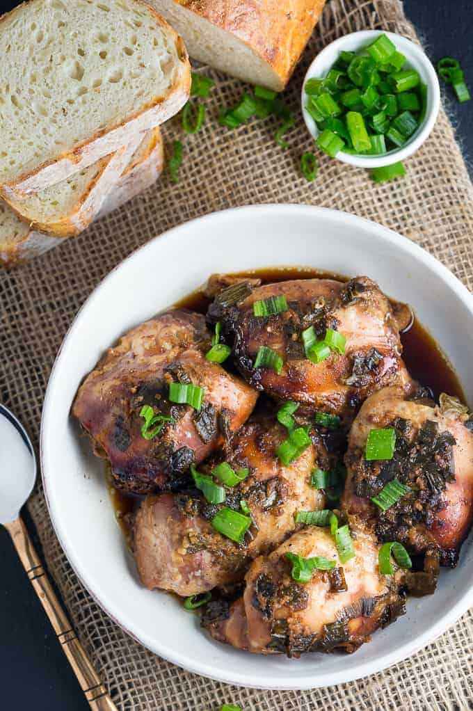 Peking Chicken - If you love Peking Duck, give the chicken version a try! It's tender, flavorful and cooked to perfection in the slow cooker.