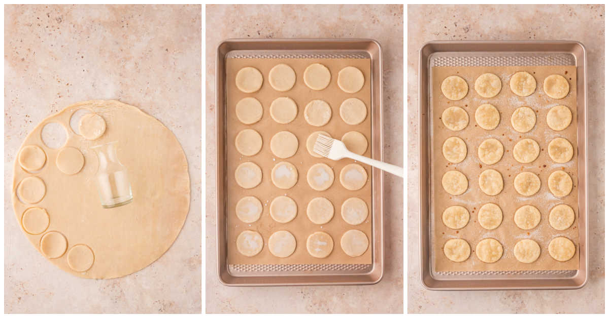 Collage of making the crust.