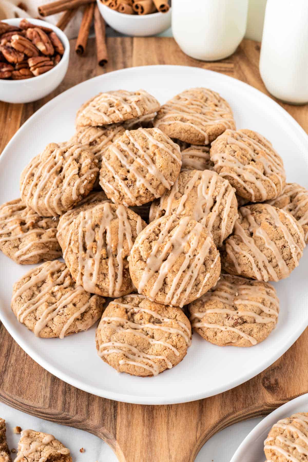 Brown sugar cookies on a plate.