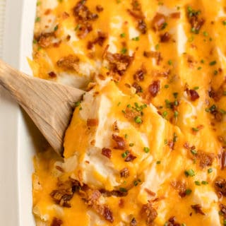 Twice Baked Potato Casserole - Easy, delicious comfort food your family will love! This is a lick your plate clean kind of recipe.