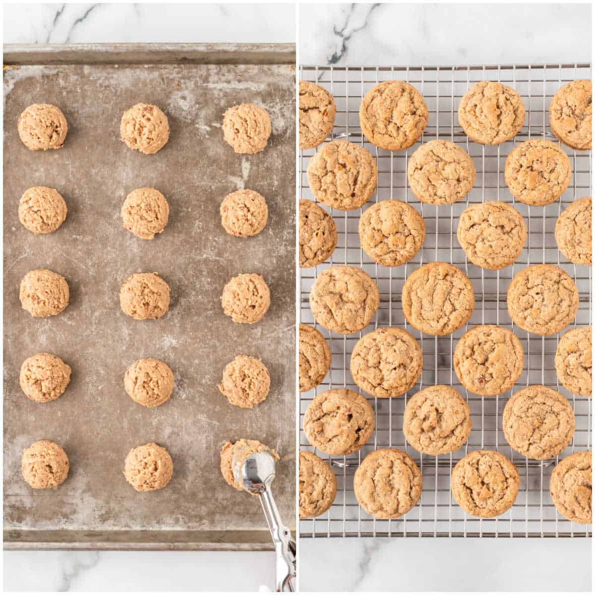 Steps to make brown sugar cookies.