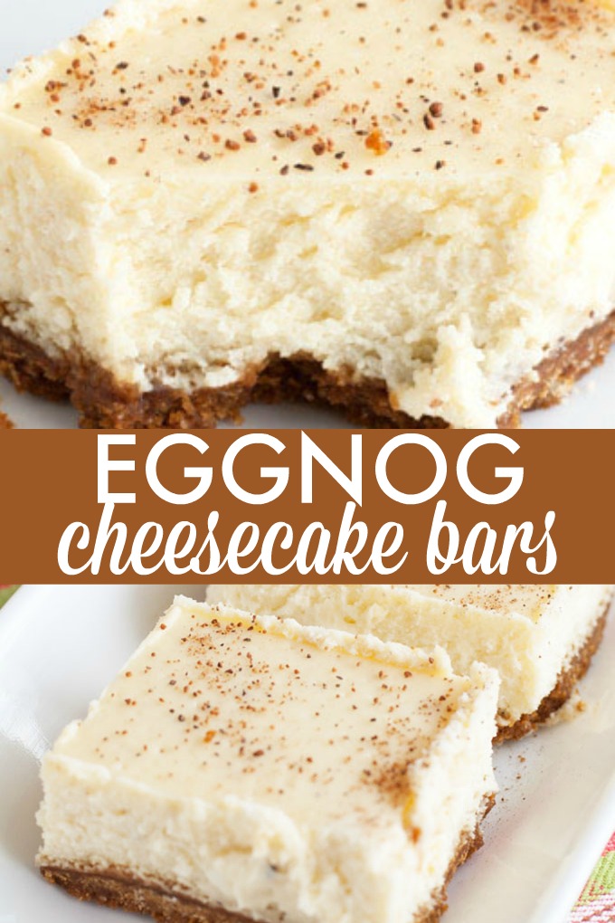 Eggnog Cheesecake Bars Simply Stacie