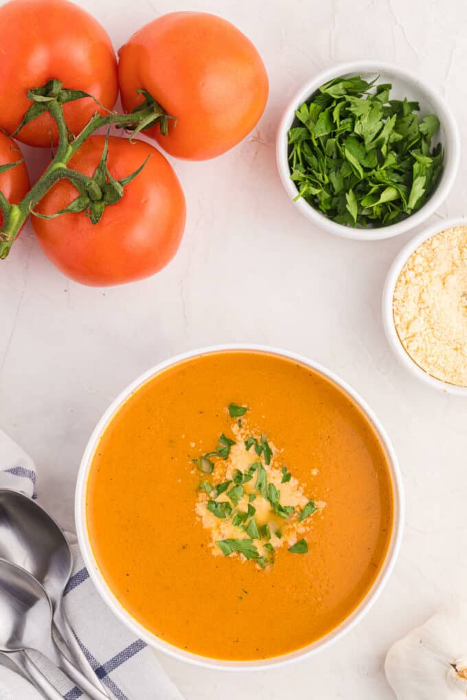 Roasted Garlic and Tomato Soup Recipe Simply Stacie