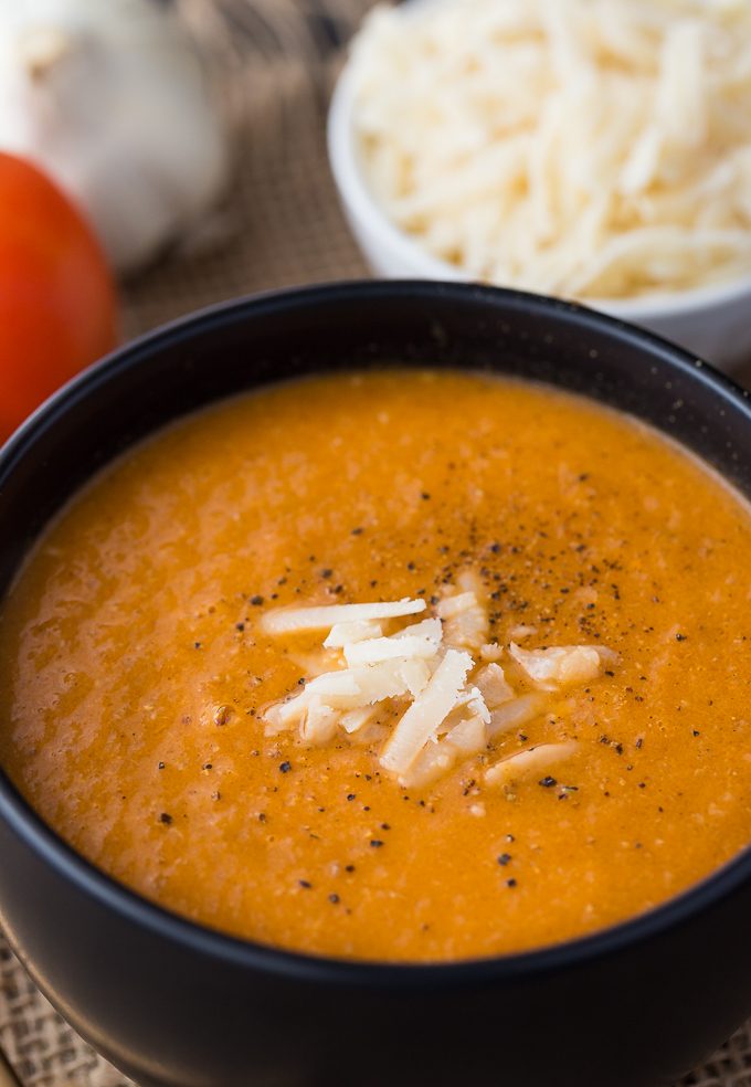 Roasted Garlic and Tomato Soup Recipe - Simply Stacie