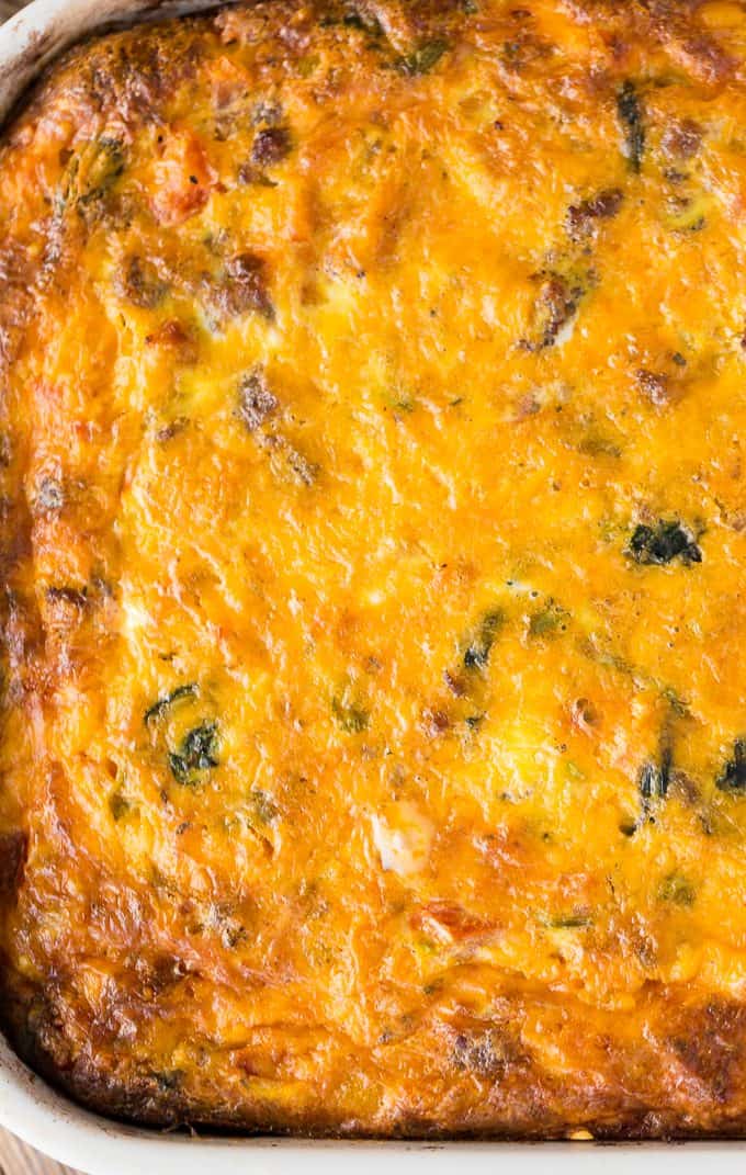 Sausage & Butternut Squash Breakfast Casserole - Butternut squash for breakfast? Yes! This sausage-laden breakfast casserole is a delicious twist on a traditional breakfast casserole.