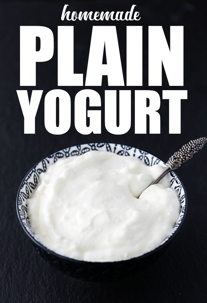 Homemade Plain Yogurt - Thick, creamy and tastes better than the storebought stuff!