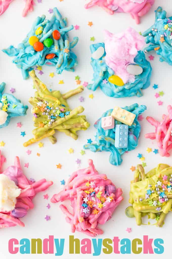 Candy Haystacks - Kids love to help make these sweet no-bake treats!