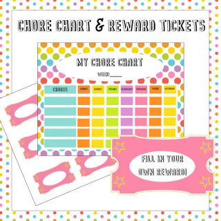 Free Chore Chart &amp; Reward Tickets Printable - Simply Stacie