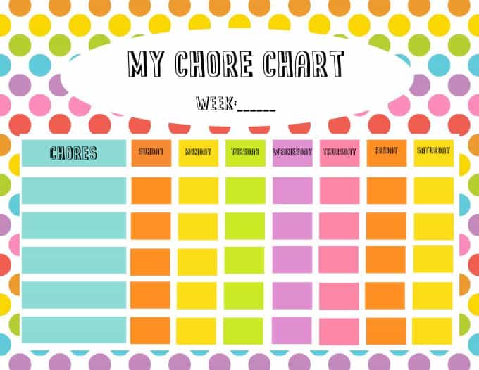 Chore Chart Incentives