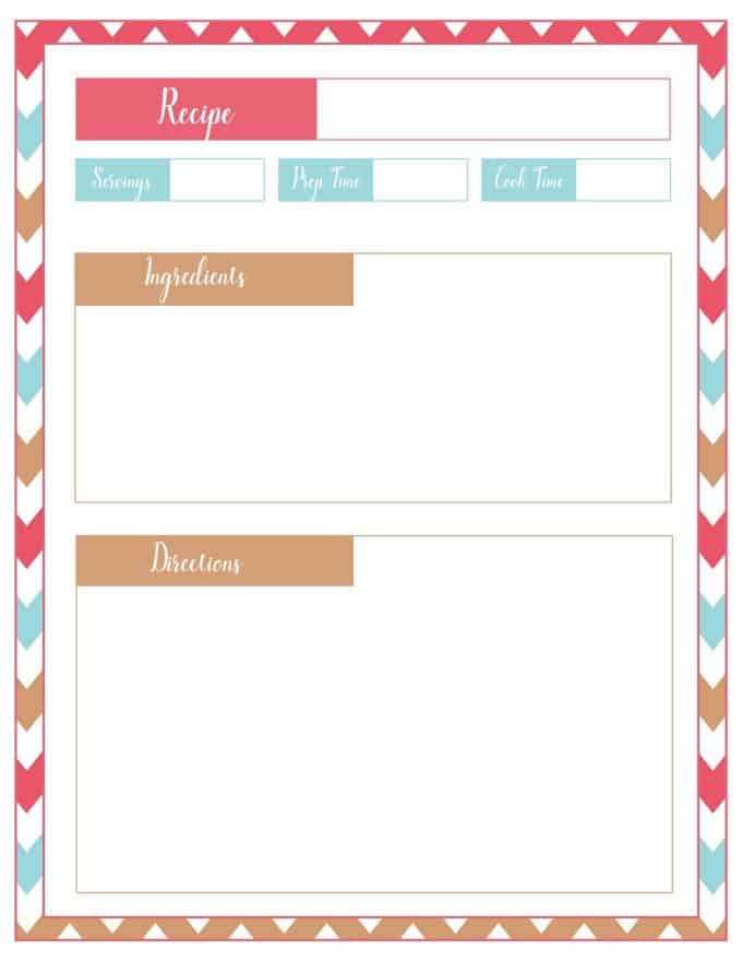 Free Recipe Binder Printables - Never lose a great recipe again! Keep track of all your faves with these free printables.