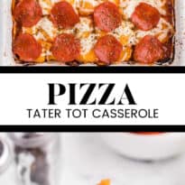 Pizza Tater Tot Casserole - This one is a surefire hit with kids and kids at heart. With a tater tot base, topped with all of your family's favourite pizza flavours, this is a great alternative for pizza night!