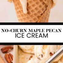 Maple pecan ice cream collage pin.