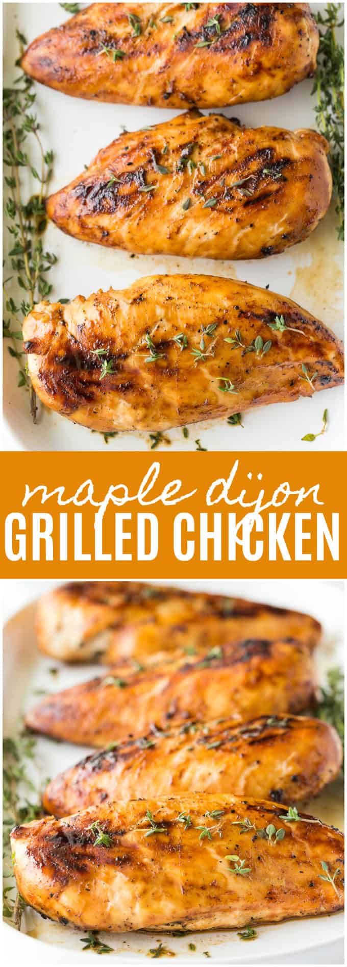 Maple Dijon Grilled Chicken - Maple syrup and Dijon mustard are a match made in heaven and taste delicious on a grilled chicken breast.