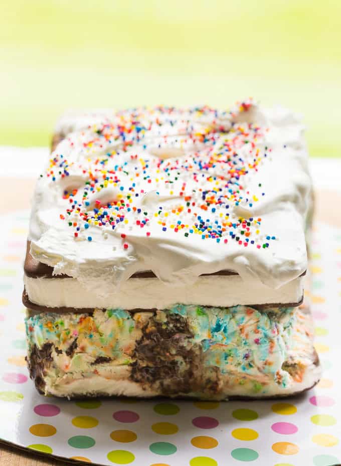 Birthday Bonanza Cake - This cold and creamy ice cream cake will WOW your friends and family.