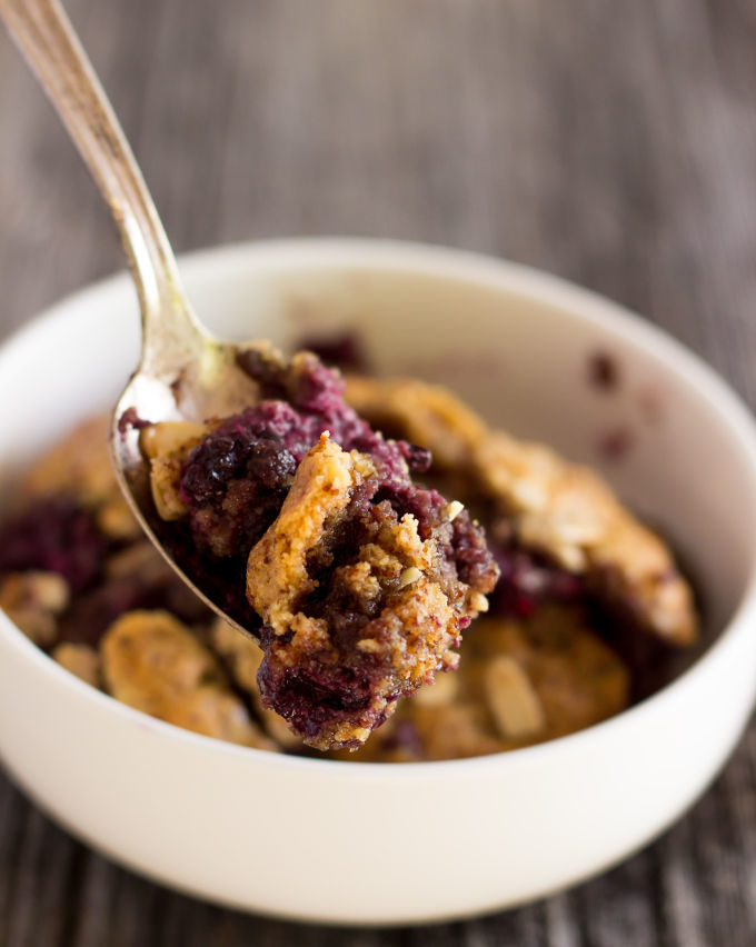 Blackberry Cobbler in a Cast-Iron Skillet - The closest you can get to the Old-Fashioned recipe while staying 100% healthy. 